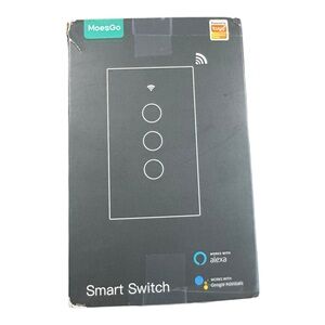 MoesGo WiFi Smart Light Switch 2 Gang Touch Panel – Works with Alexa &‎ Google